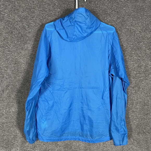 Patagonia Jacket Mens Large Blue Houdini Nylon Hooded Windbreaker Lightweight - Picture 9 of 11